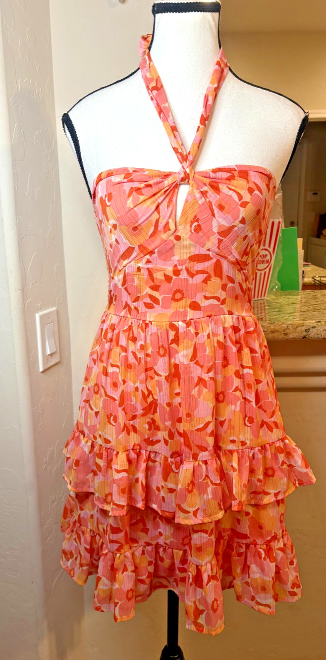 City Triangles Vintage Y2K Halter Multi-Functional Top Mini Dress Size Small 0-4